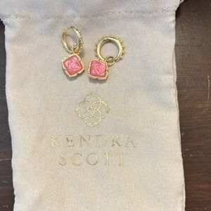 Kendra Scott Pink and Gold Earrings